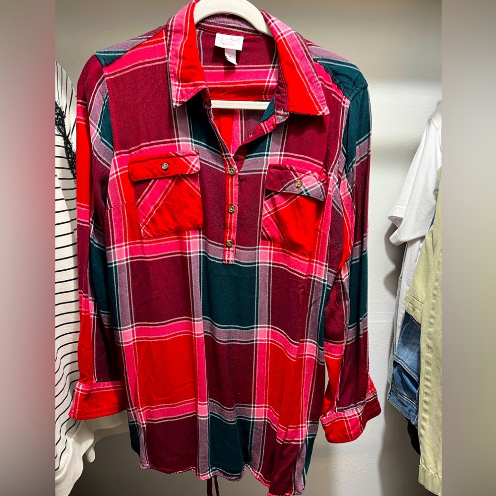 Red & Green Maternity Flannel